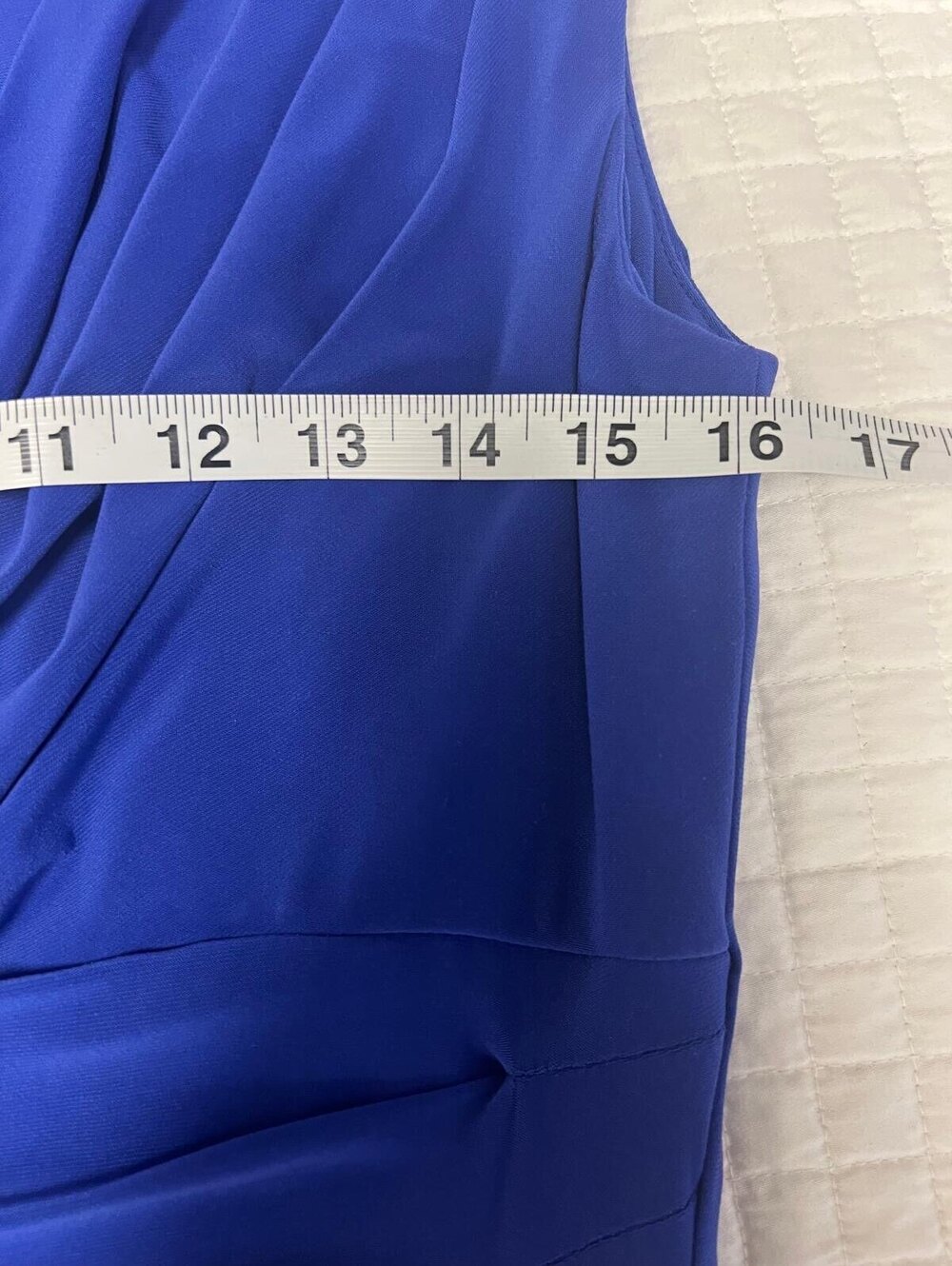 Lauren Ralph Lauren Dress Blue Polyester Size 8 - Picture 5 of 9